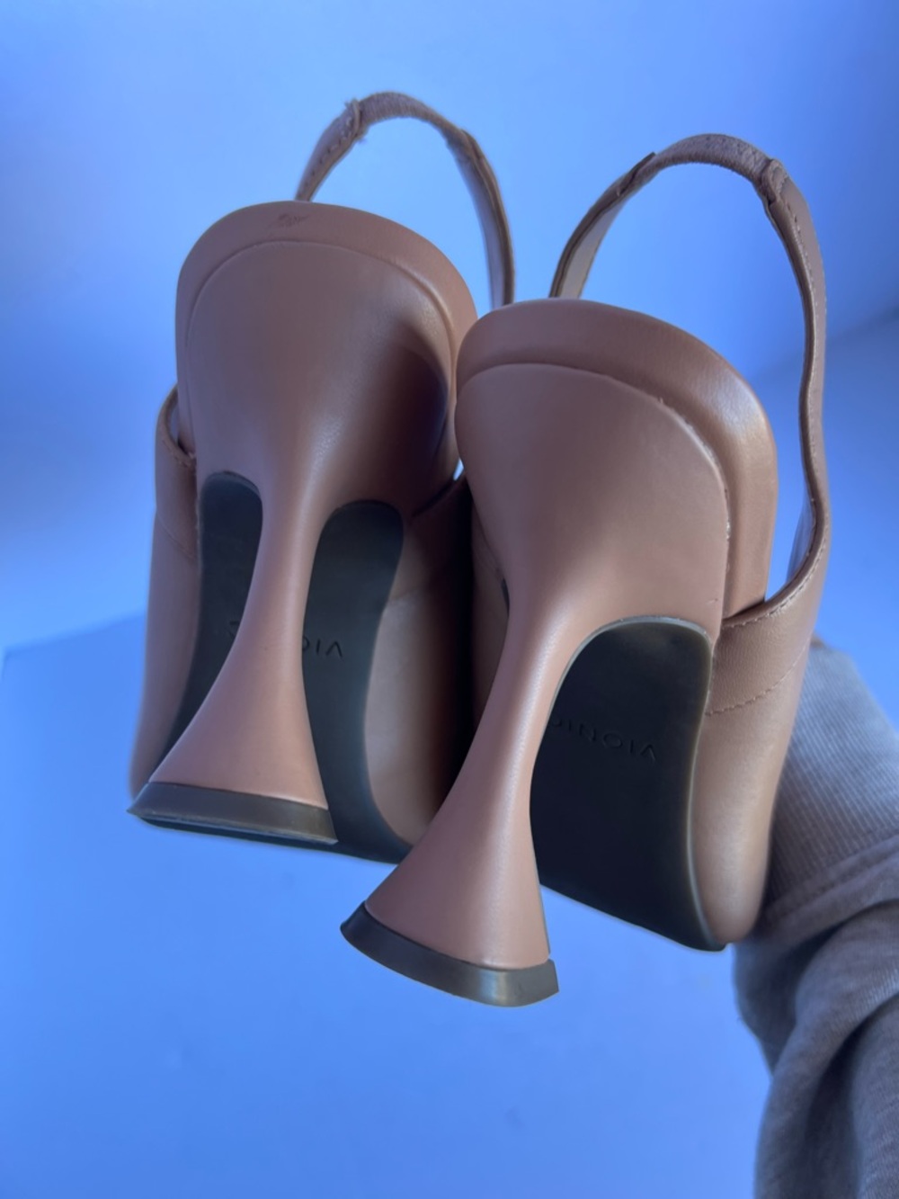 Vionic ádalena Brown Slingback Pointed-Toe Sculpted-Heel Pumps - Picture 4 of 8